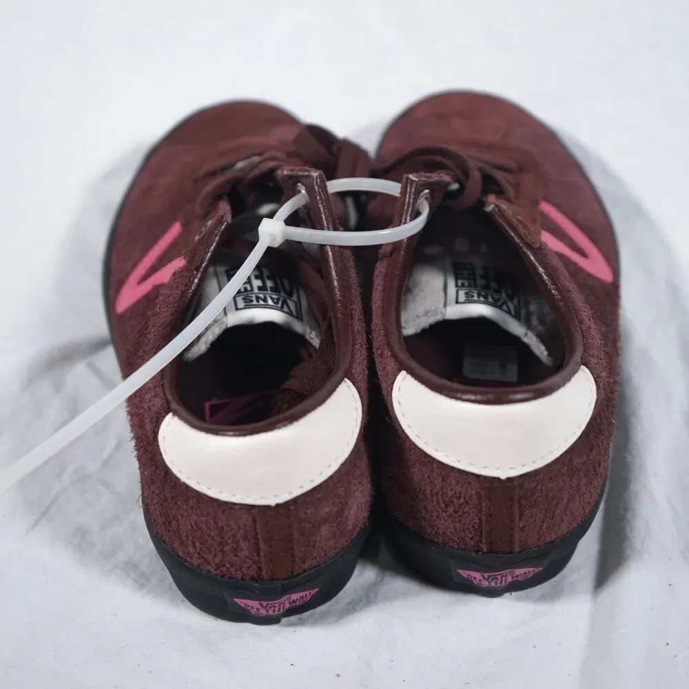 Vans Sport Low POP Brown Pink Burgundy Sneakers Men's 6 New With Imperfections